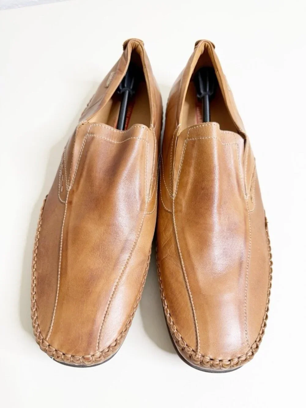 Pikolinos Jerez Mens Size 15.5 Driving Loafers Soft Brown Leather EU 50 EUC